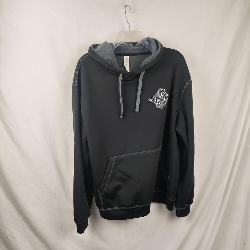 Ouray Sportswear Hoodie Mens Medium Black Shelby Cobra Pullover Fleece Graphic